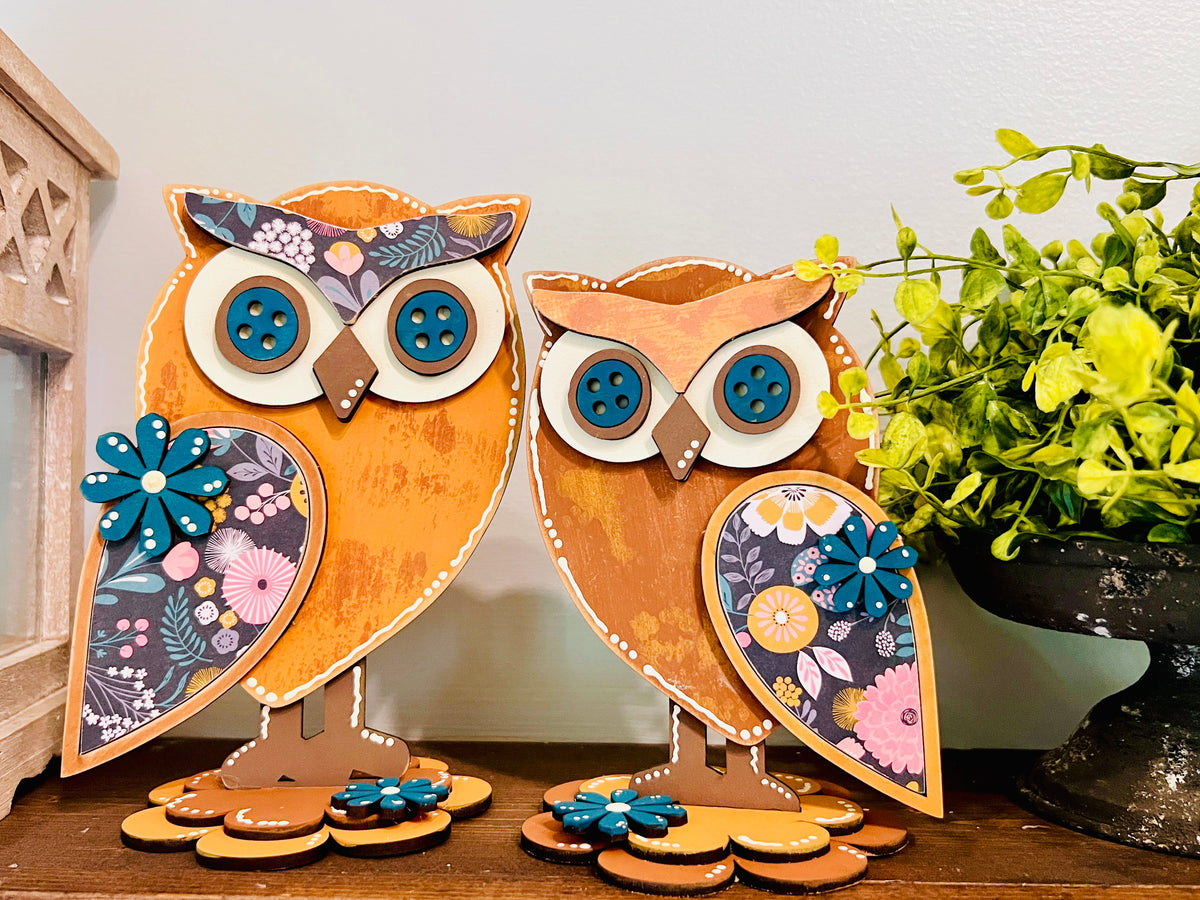 Standing Owl Couple DIY KIT - 327