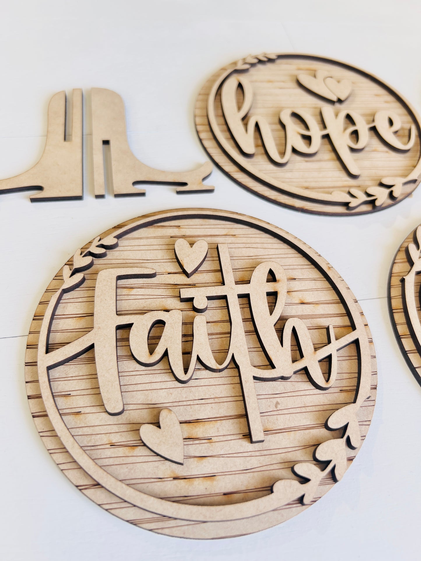 Faith Rounds Set with Stands DIY KIT