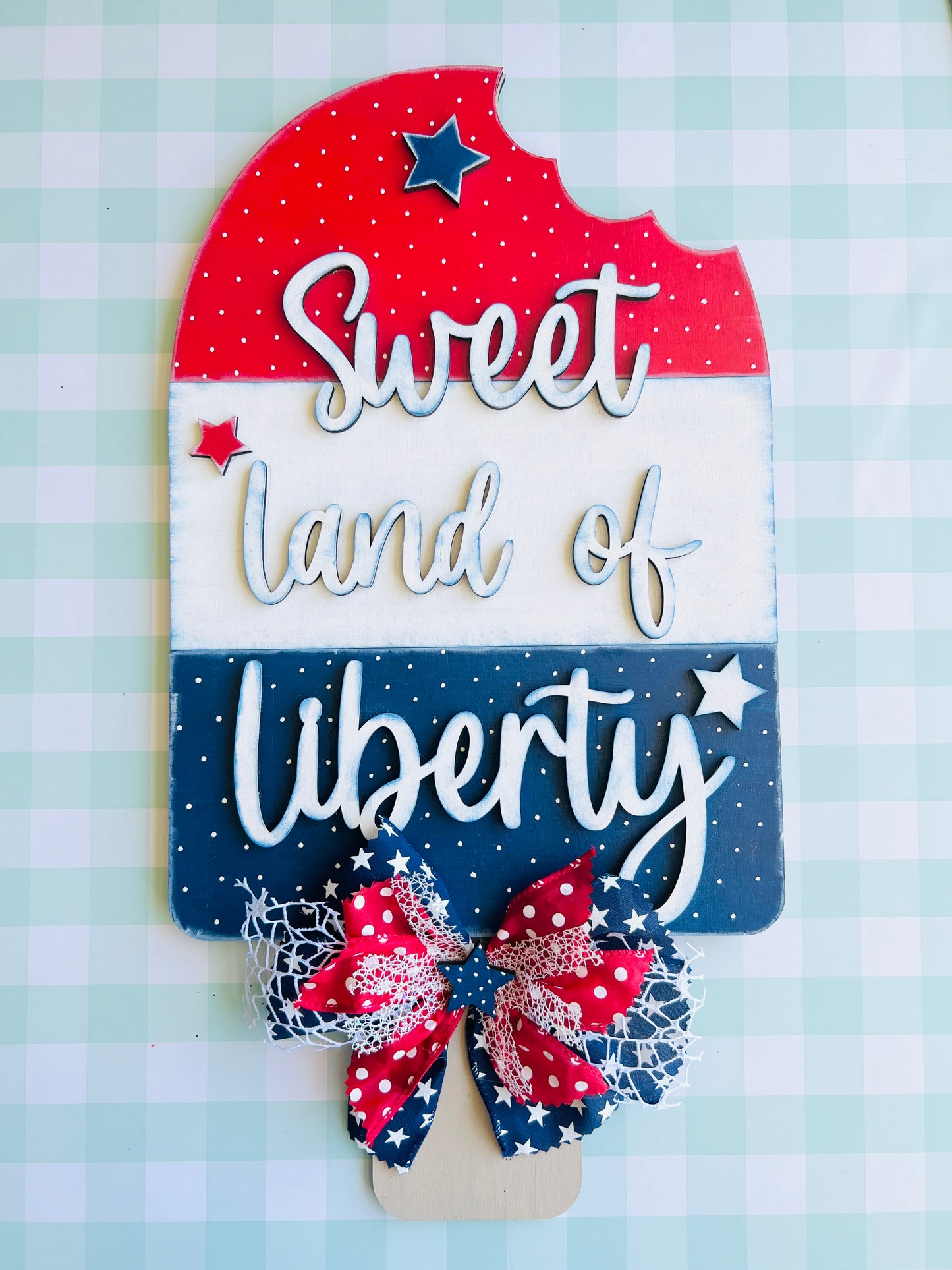 20" Sweet Land of Liberty Door Hanger DIY KIT