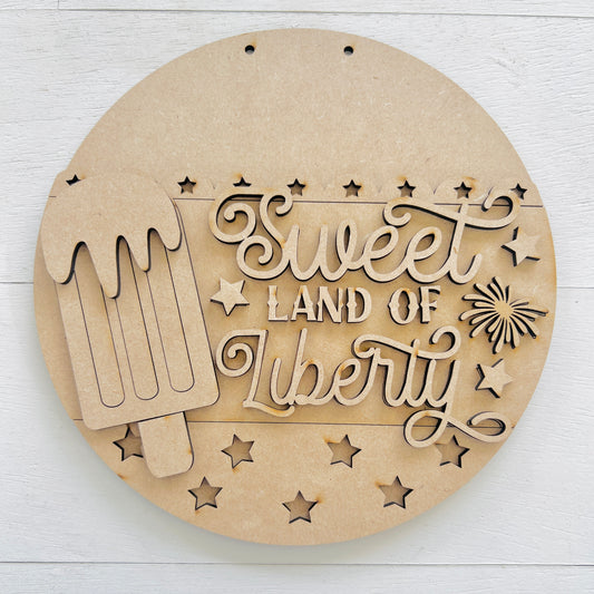 Popsicle Sweet Land of Liberty Round