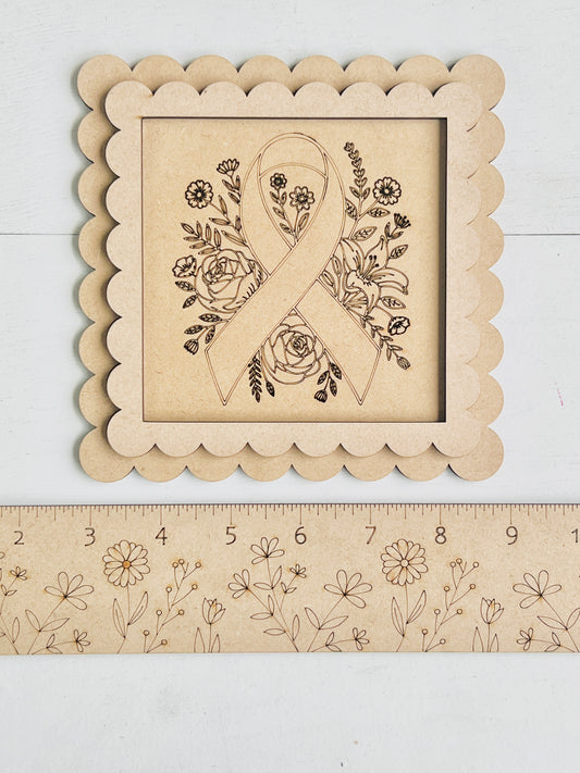 Scalloped Frame Ribbon Blank