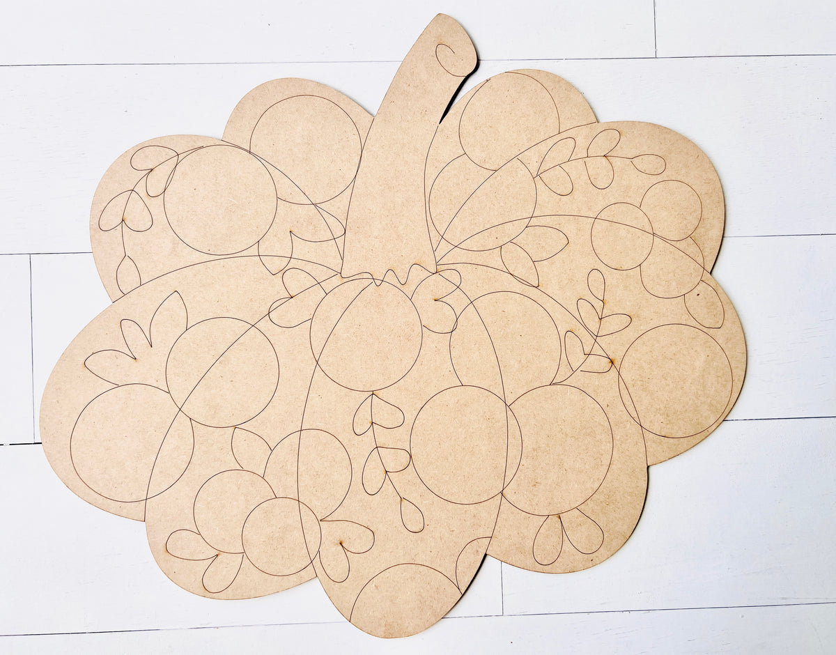 Floral Pumpkin Door Hanger DIY