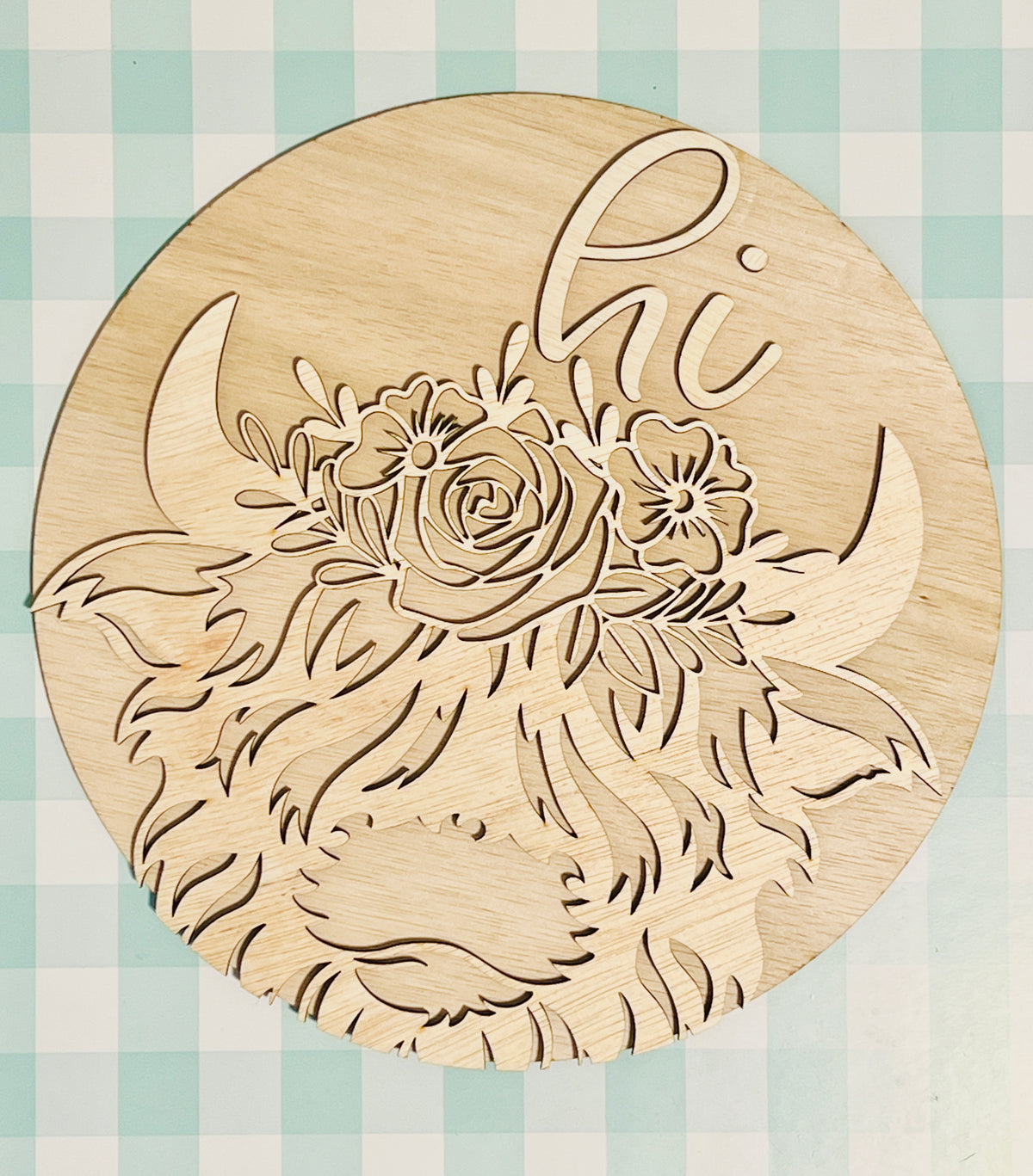 Highland Cow Door Hanger DIY KIT - 242