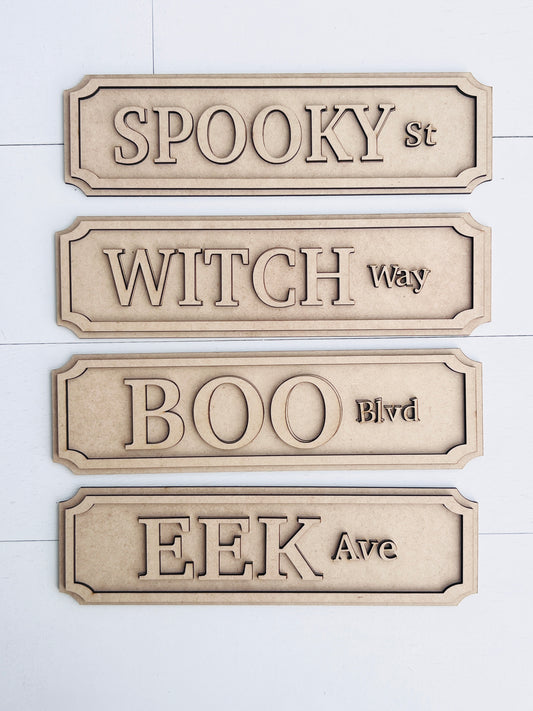 Halloween Street Signs DIY Kit
