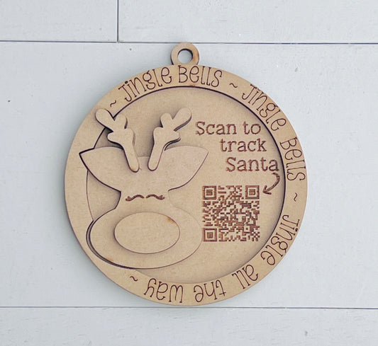 Santa Tracker QR Code Ornament DIY KIT