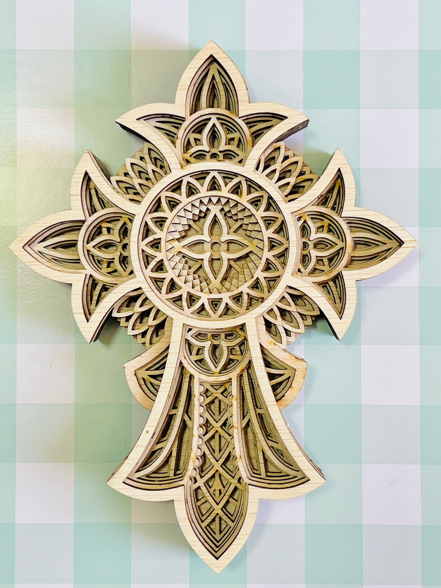 Layered Mandala Cross DIY KIT