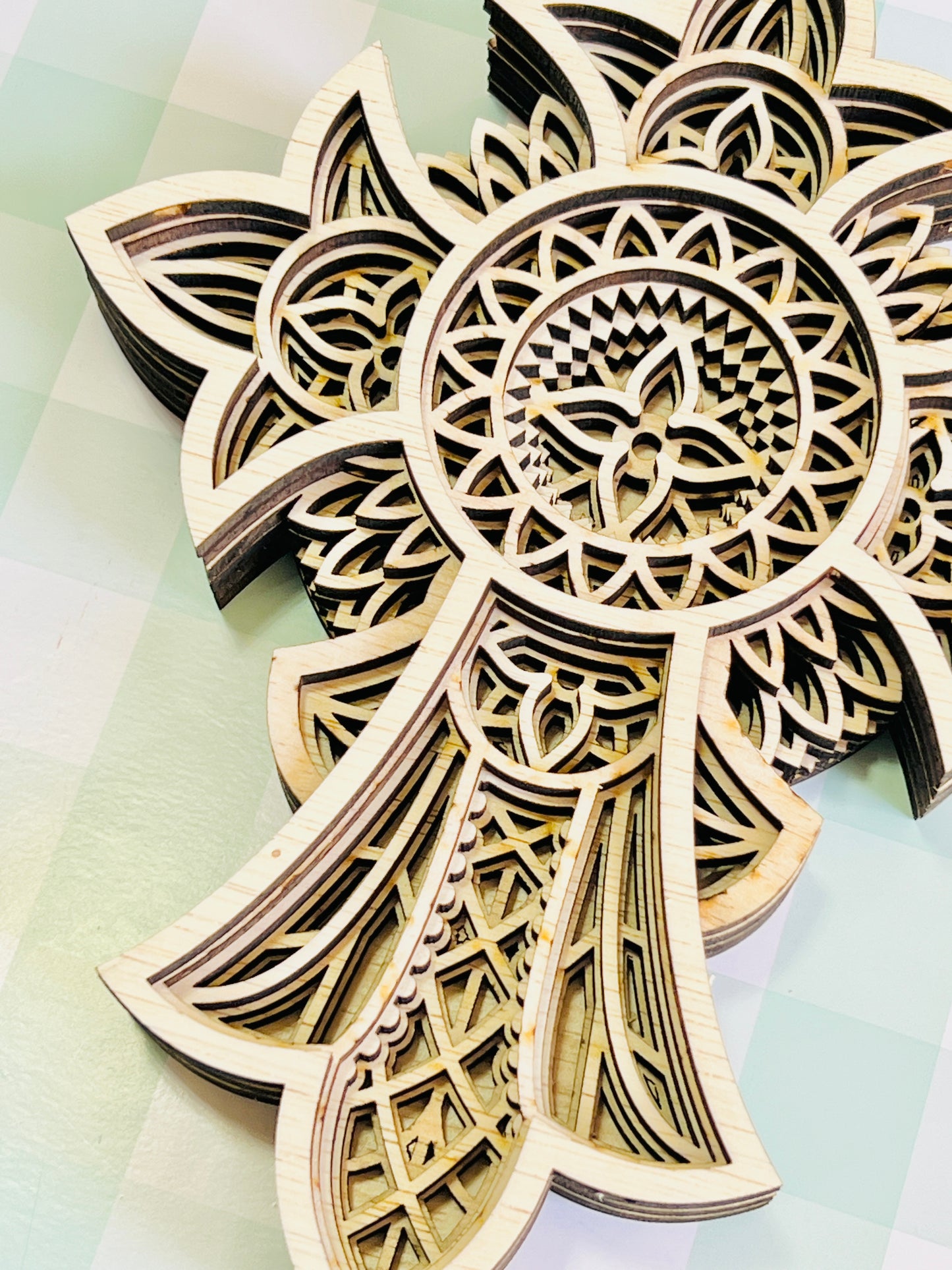 Layered Mandala Cross DIY KIT