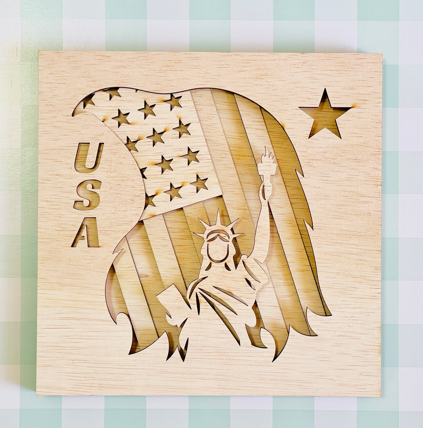 Patriotic Statue of Liberty Layered Shelf Sitter DIY KIT