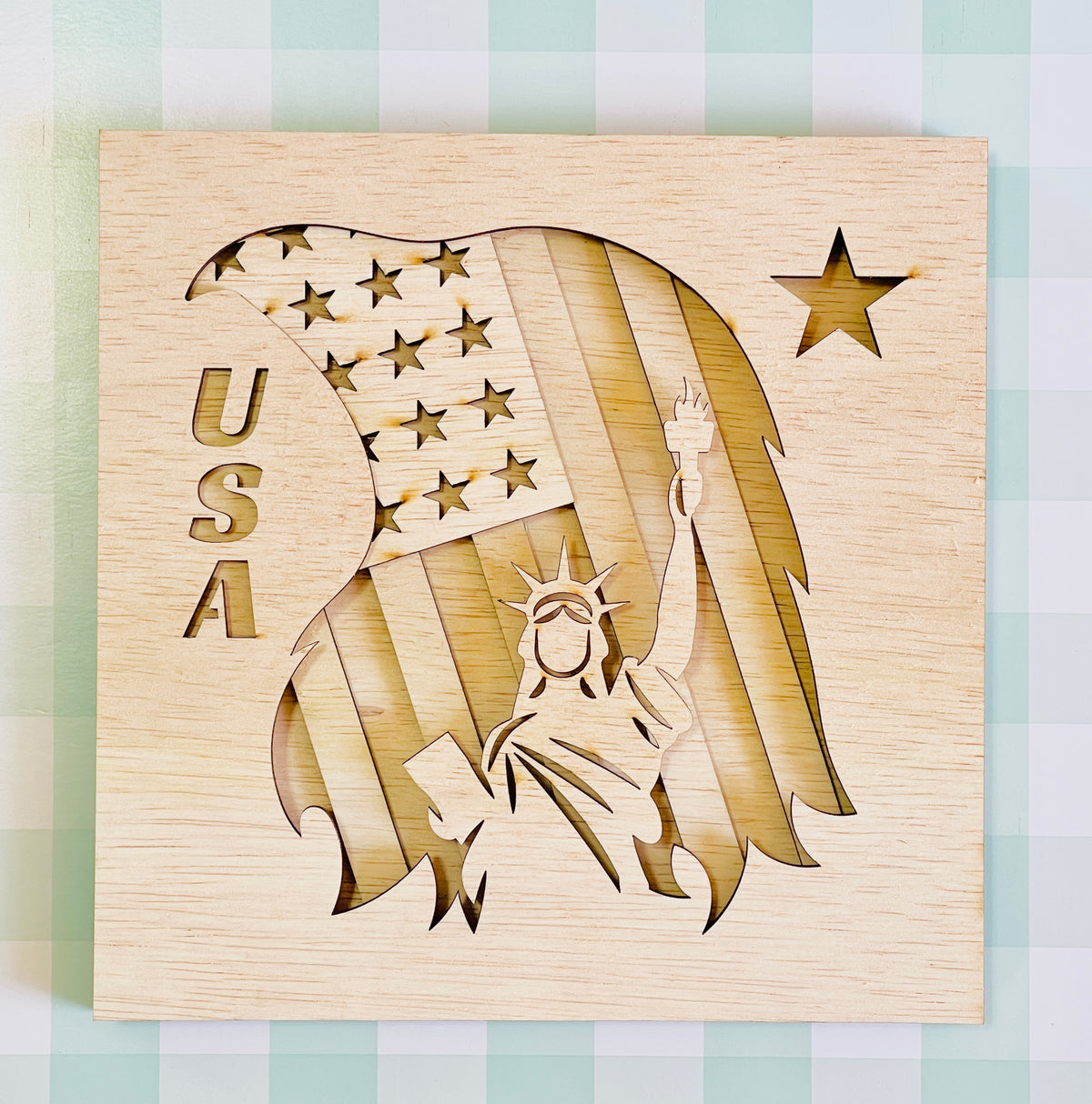Patriotic Statue of Liberty Layered Shelf Sitter DIY KIT - 581