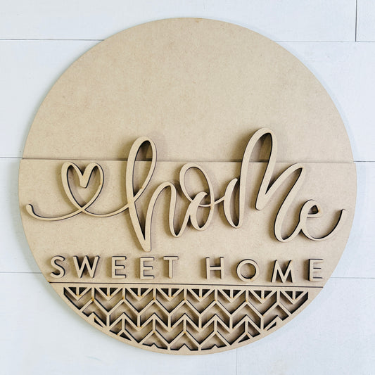 Home Sweet Home Modern Round