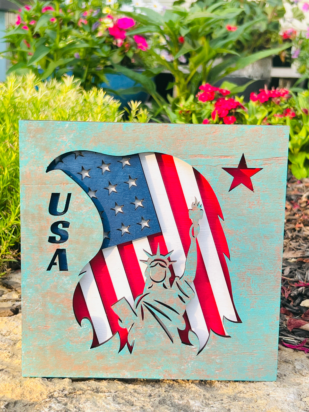 Patriotic Statue of Liberty Layered Shelf Sitter DIY KIT - 581