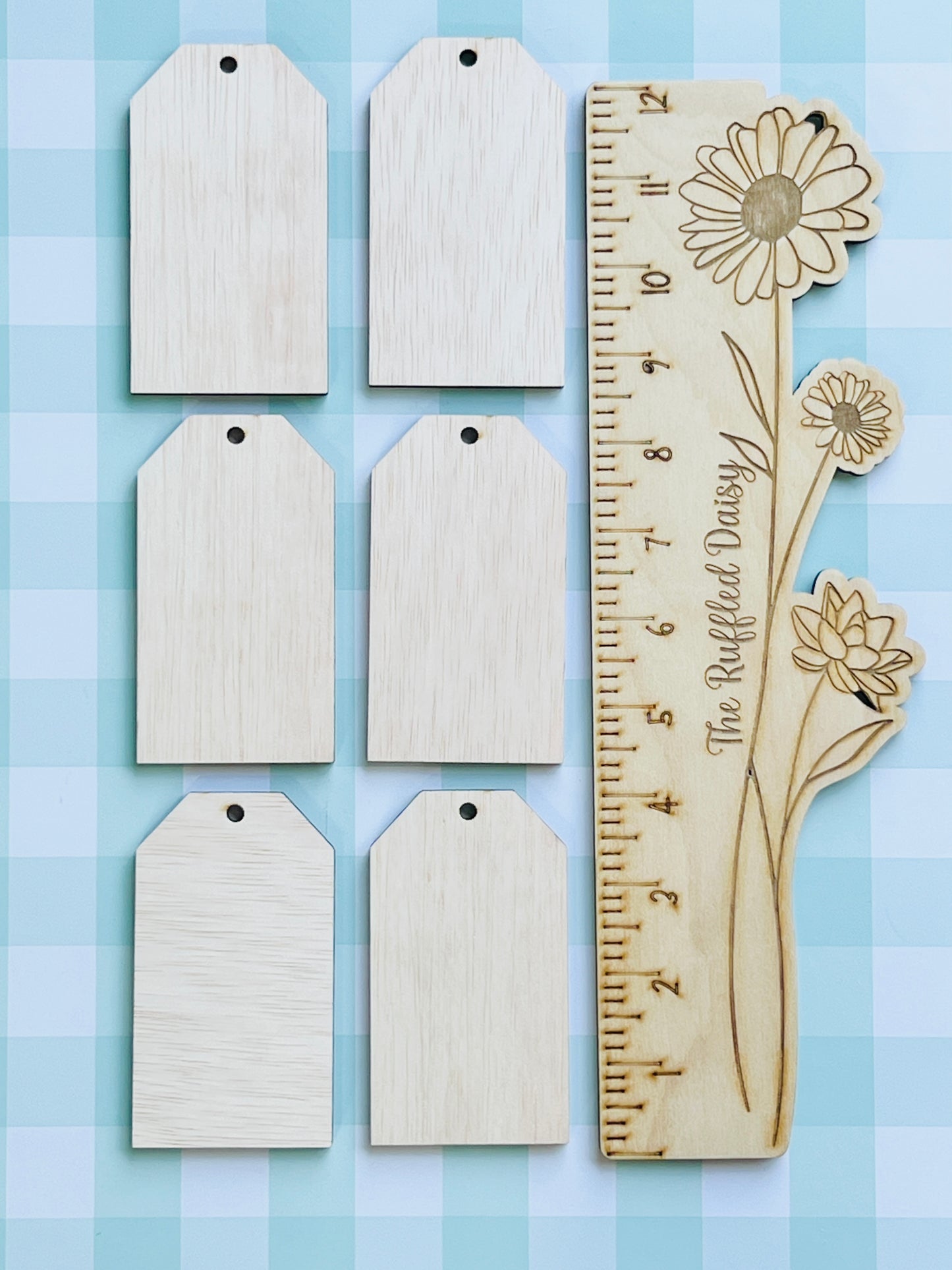 Wooden Mini Tags - Set of 6 DIY KIT