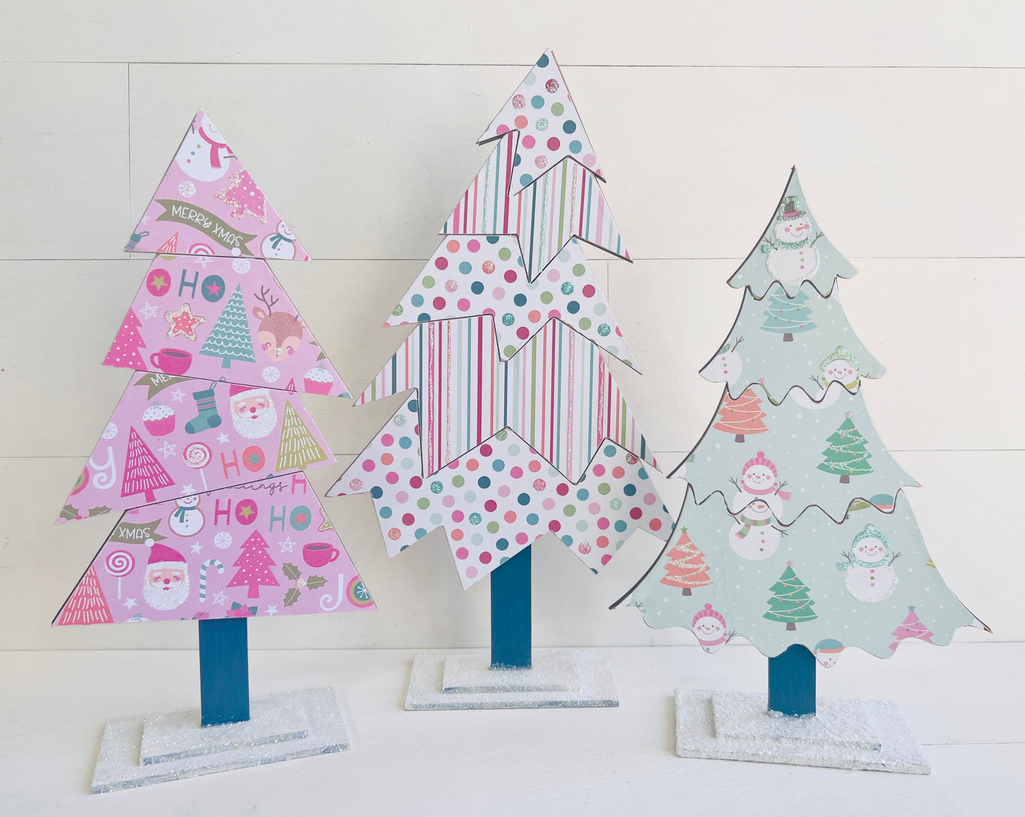 Whimsical Christmas Tree Trio DIY Kit