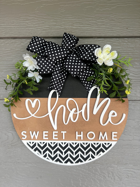 Home Sweet Home Modern Round