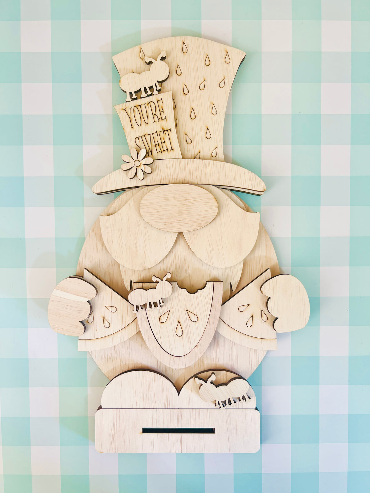 You're Sweet Watermelon Gnome Shelf Sitter DIY KIT - 397