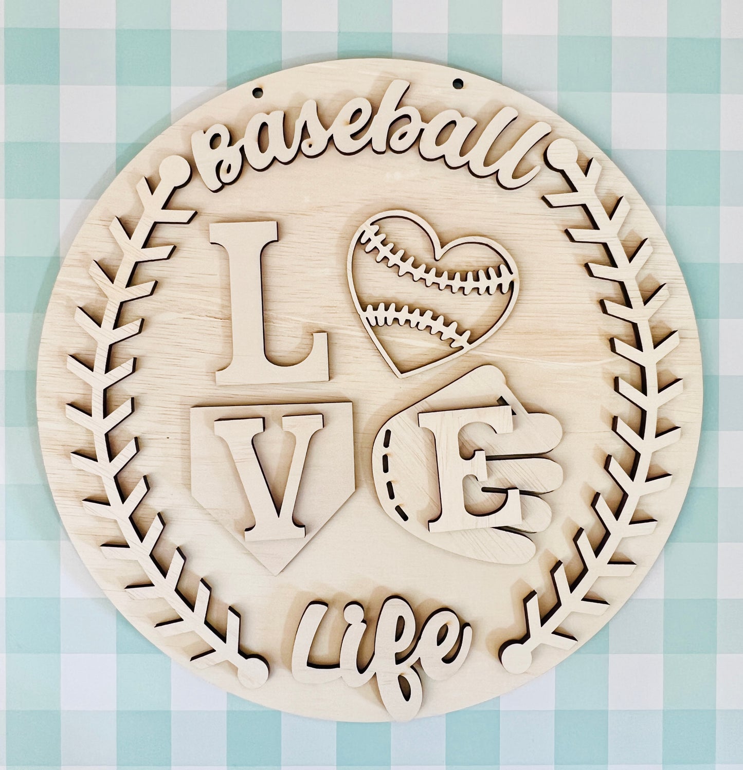 Baseball Life" 12" Door Hanger DIY KIT