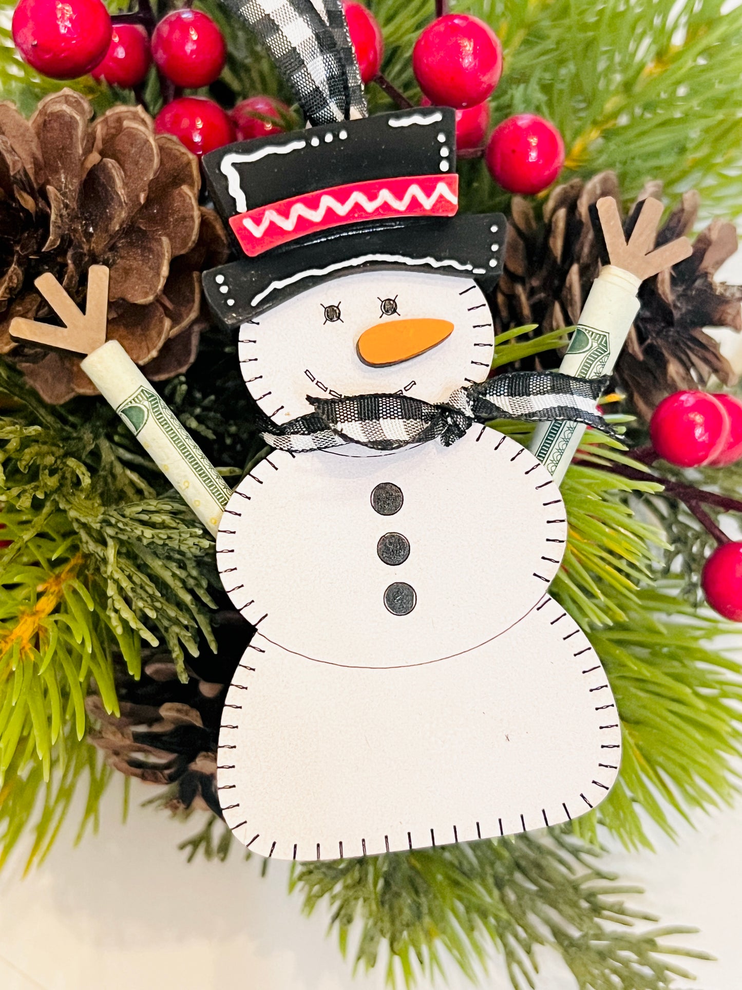 Snowman Money Holder Ornament DIY Kit