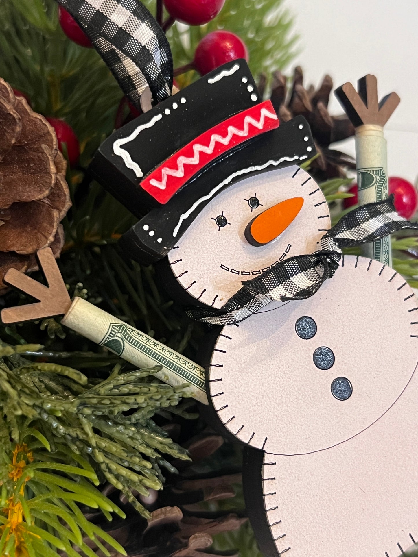 Snowman Money Holder Ornament DIY Kit