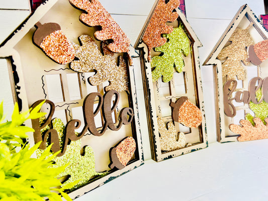 Hello Fall Layered Houses DIY KIT