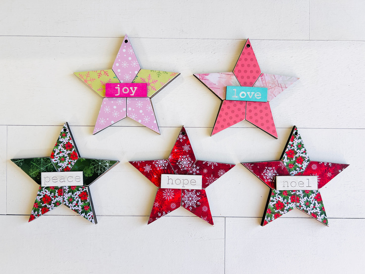 Quilted Christmas Star Ornaments