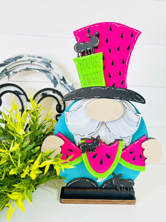 You're Sweet Watermelon Gnome Shelf Sitter DIY KIT