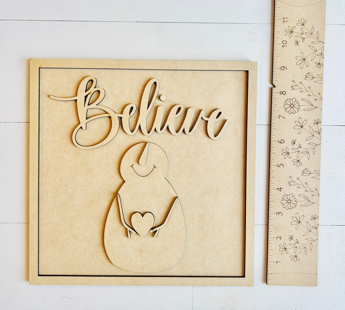 Believe Snowman Sign - 213