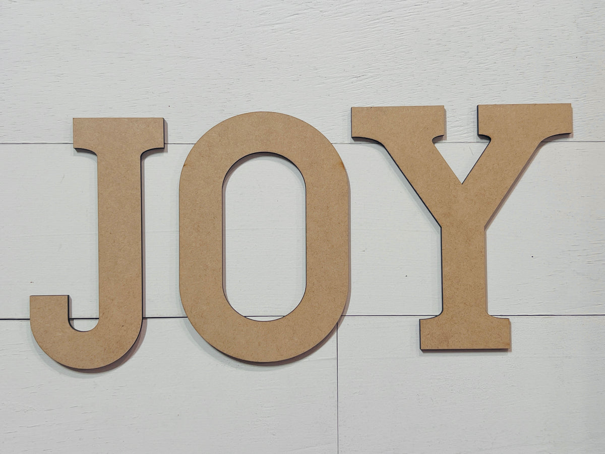 6" JOY Letters BLANK - 105