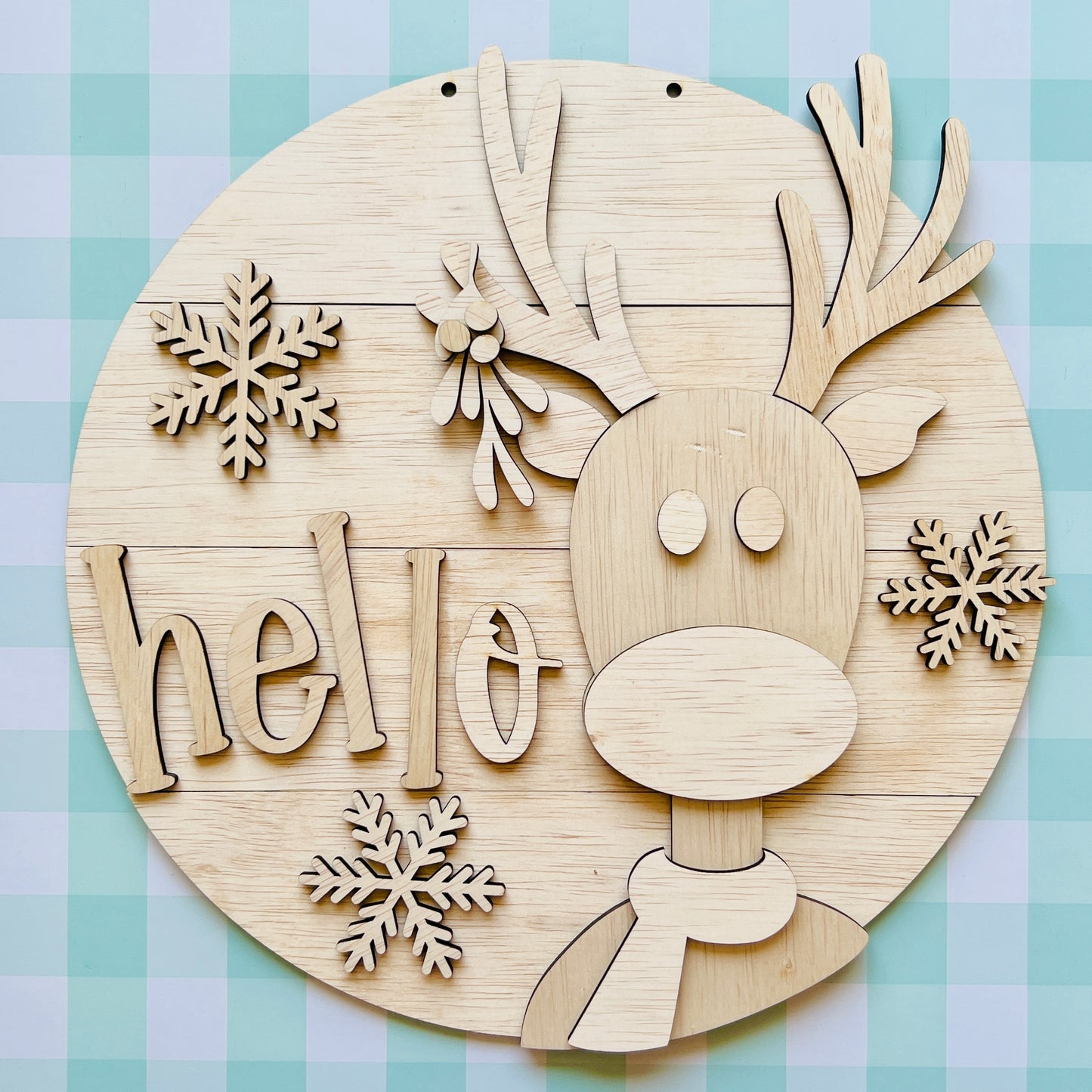 Hello Reindeer Door Hanger DIY KIT