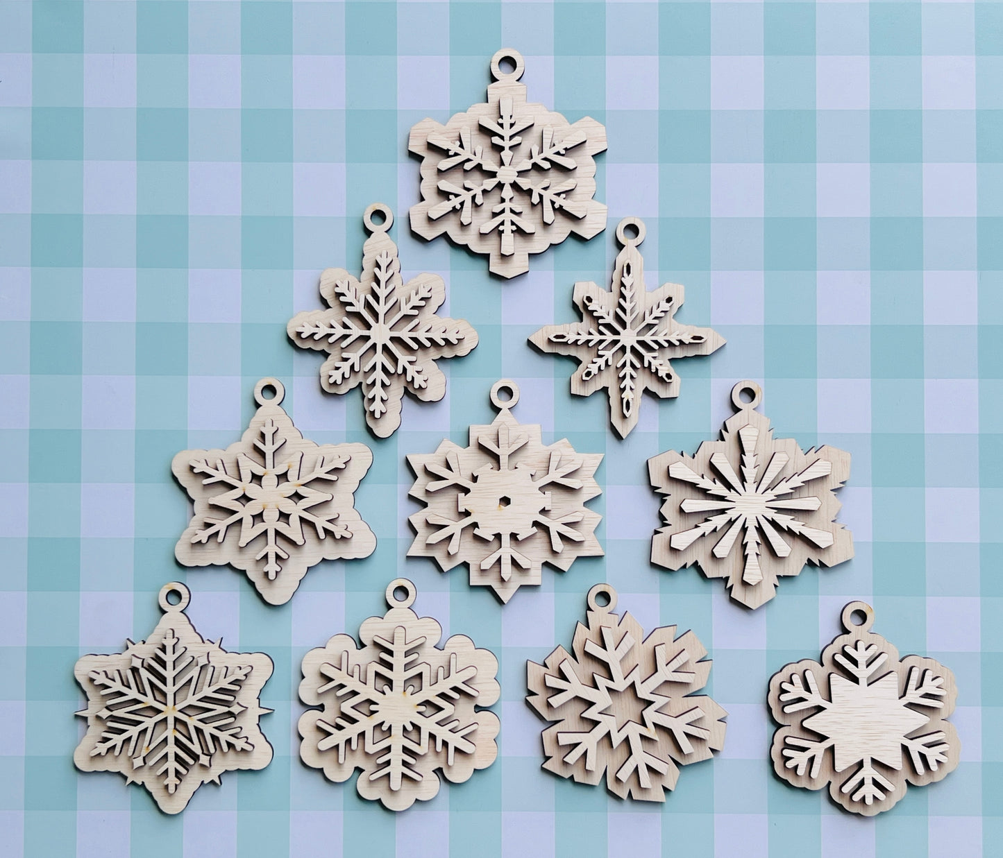 Snowflake Ornaments - Set of 10 DIY KIT