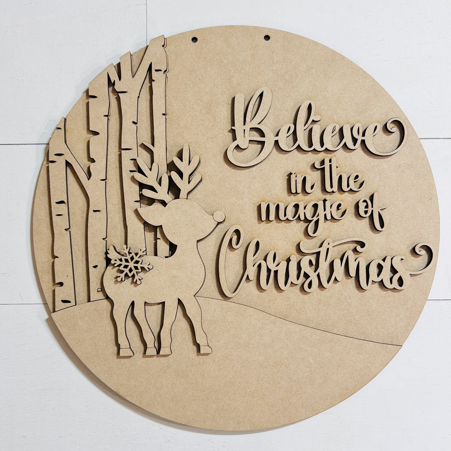 Believe in the Magic of Christmas Door Hanger Round Kit