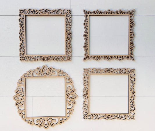 Ornate 4x4 Frames Set of 4 Blanks