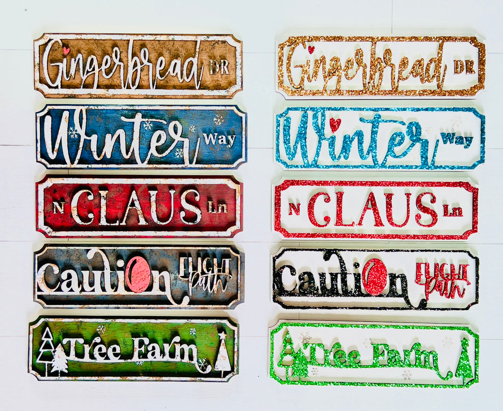 Christmas Street Signs DIY KIT - 111