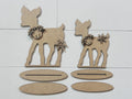 Standing Reindeer Couple Blanks - 178