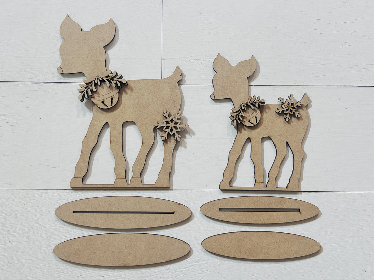 Standing Reindeer Couple Blanks - 178