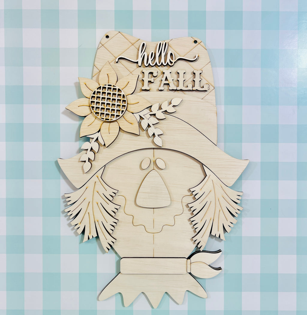 Hello Fall Scarecrow Door Hanger DIY KIT