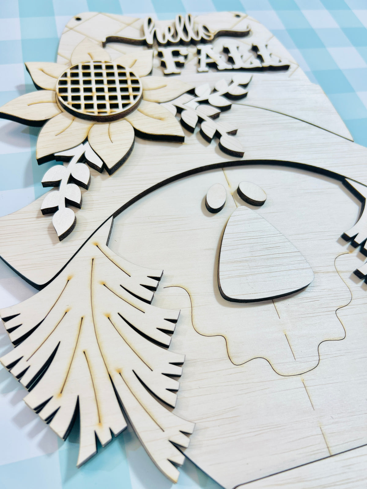 Hello Fall Scarecrow Door Hanger DIY KIT