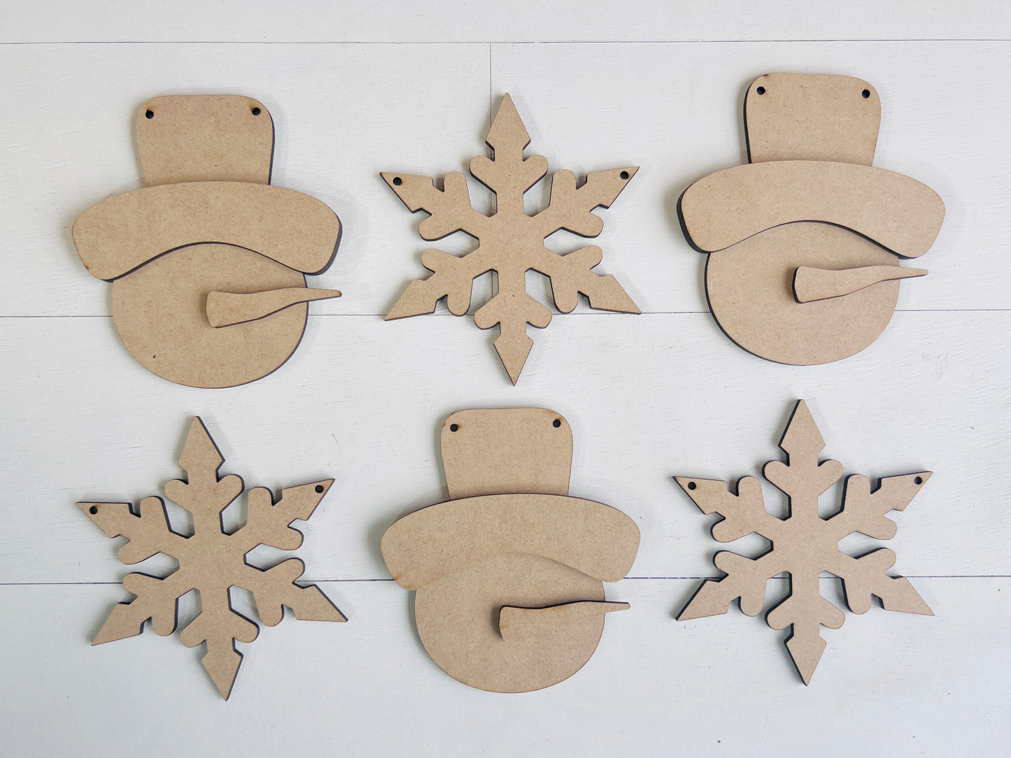 Snowman and Snowflake Garland DIY Kit