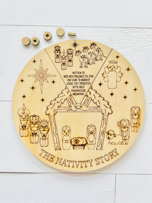 The Nativity Story Spinner Wheel — 7.5"
