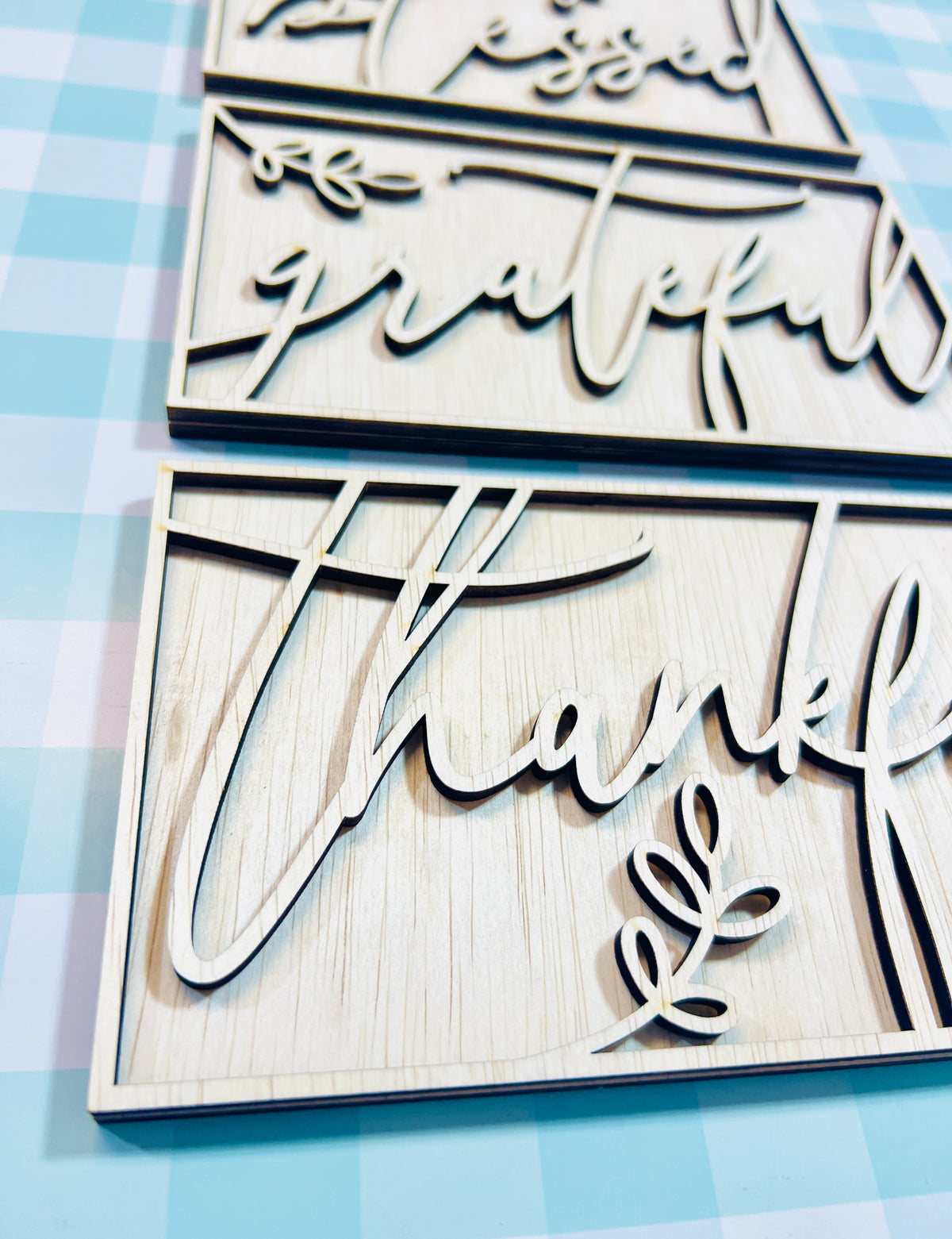 Thankful, Grateful, Blessed Sign Trio DIY KIT - 379