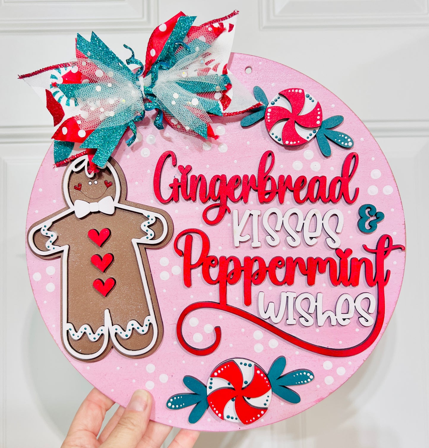 Gingerbread Kisses Door Round DIY Kit