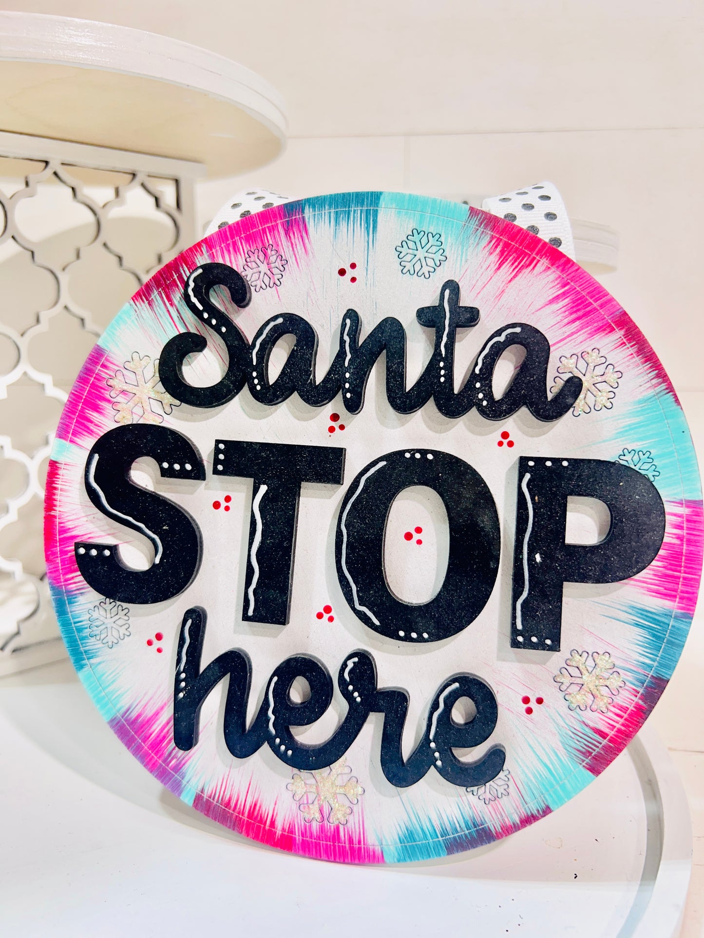 Santa Stop Here Sign DIY KIT