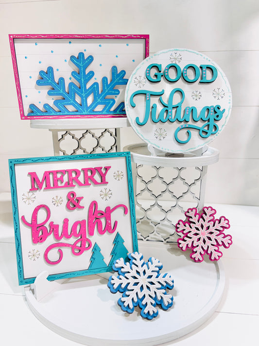 Merry and Bright Tiered Tray Set