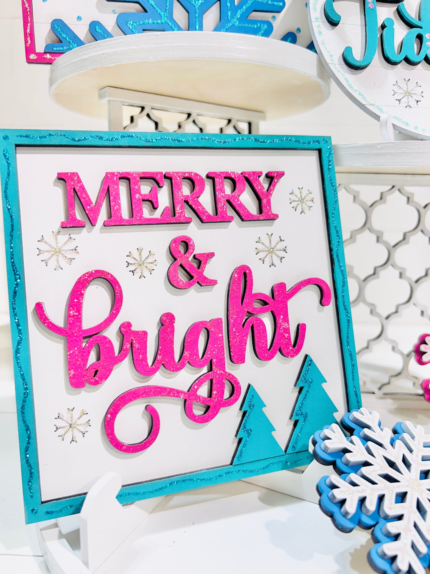 Merry and Bright Tiered Tray Set