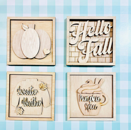 Hello Fall Sign Set DIY KIT