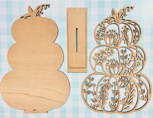 Standing Floral Pumpkin DIY KIT