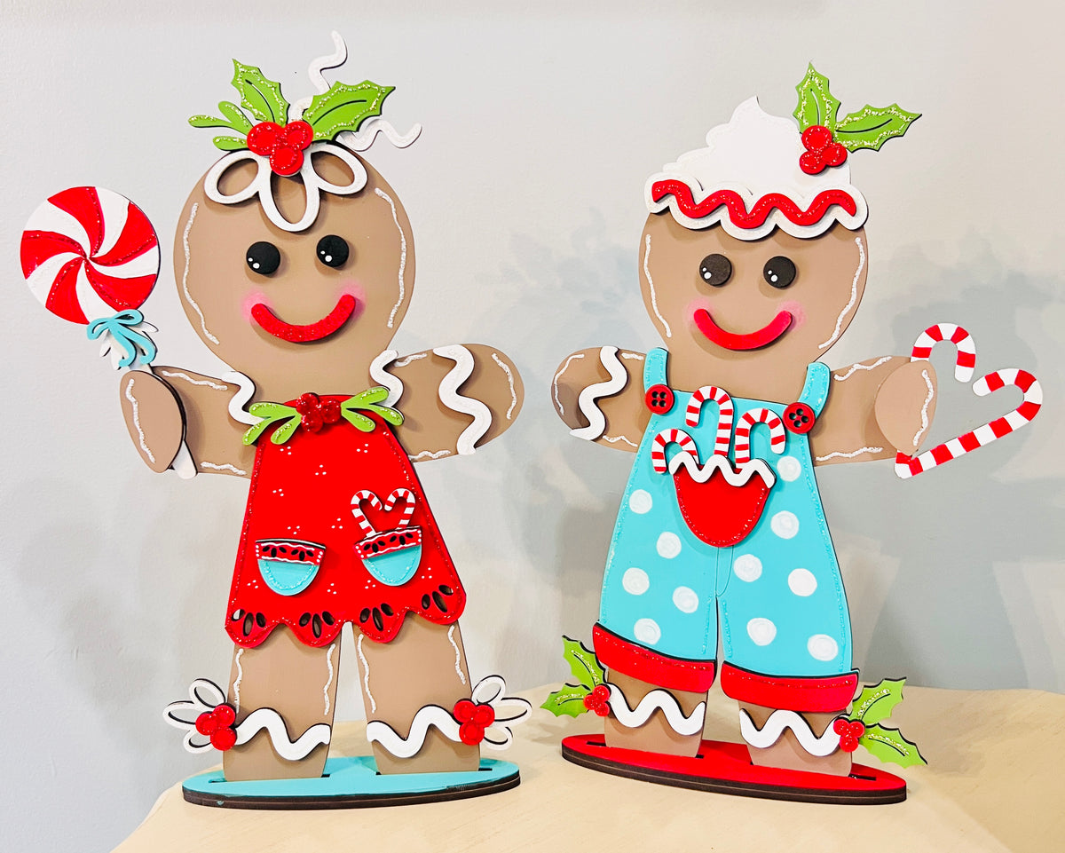 Standing Gingerbread Couple Wood Blanks - 204