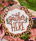 Gather Here Scalloped Round Blank - 629