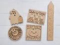 Trick or Treat Ghost/Spider Tiered Tray Set BLANK