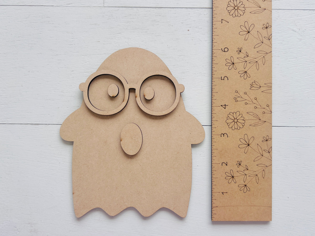 Mini Ghost with Glasses Blank