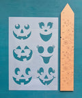 Pumpkin Faces Stencil - 548